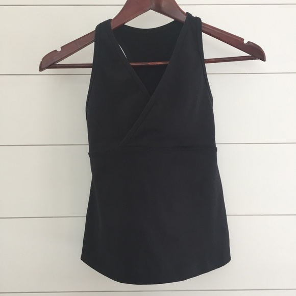 LULULEMON Deep V Crossover Racerback Tank Black - Picture 6 of 8
